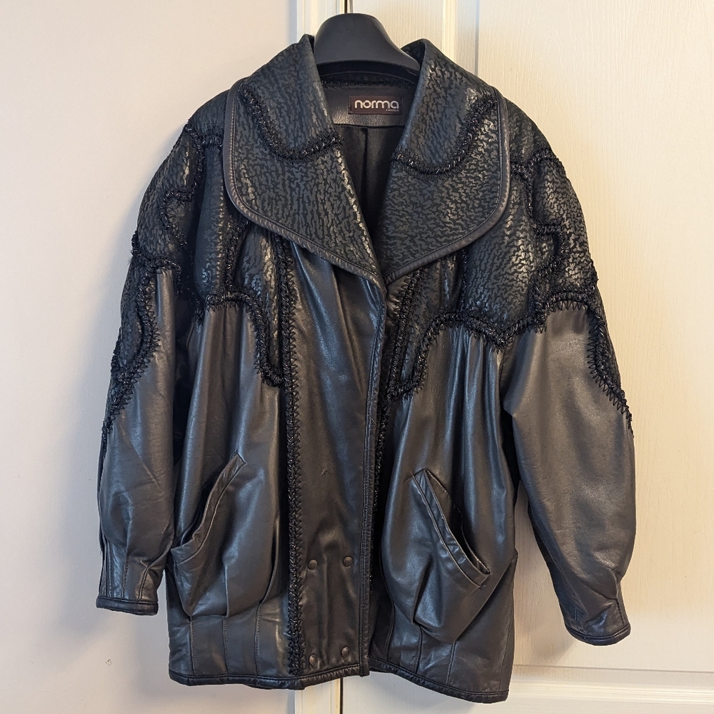 Norma Canada Black Leather Jacket